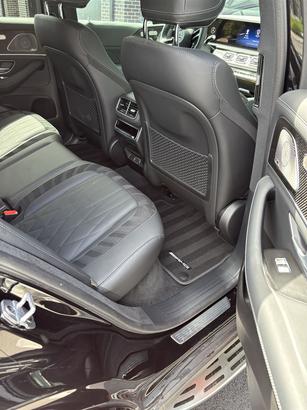 Mercedes-AMG interior after detail detailed by Avanti Car Care near Fairview, NJ